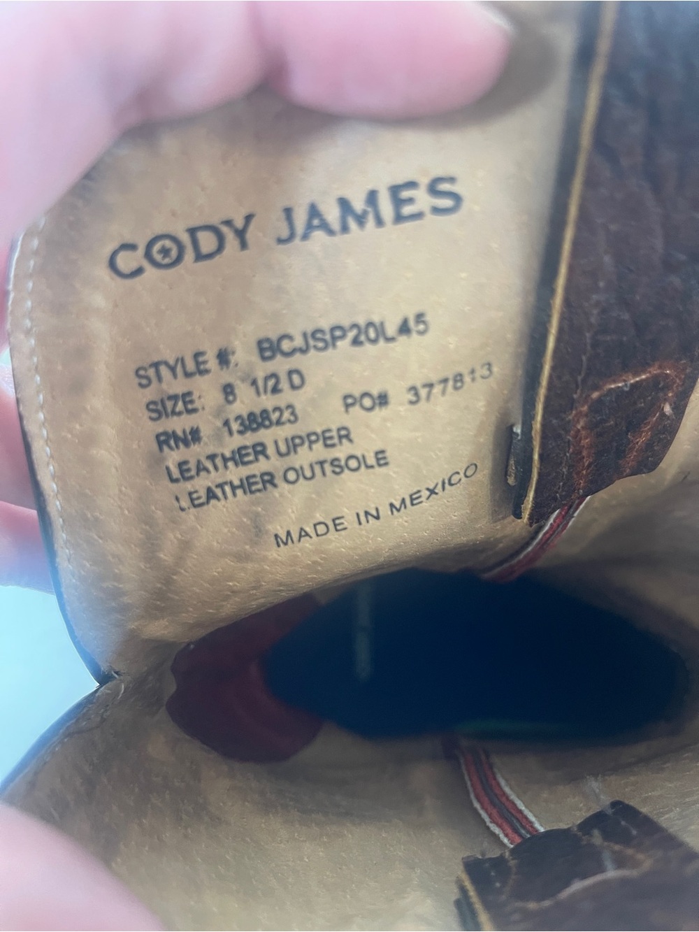 Cody James Weldon Cowboy Boots Red Brown Mens Size 8.5D Western - Picture 7 of 9